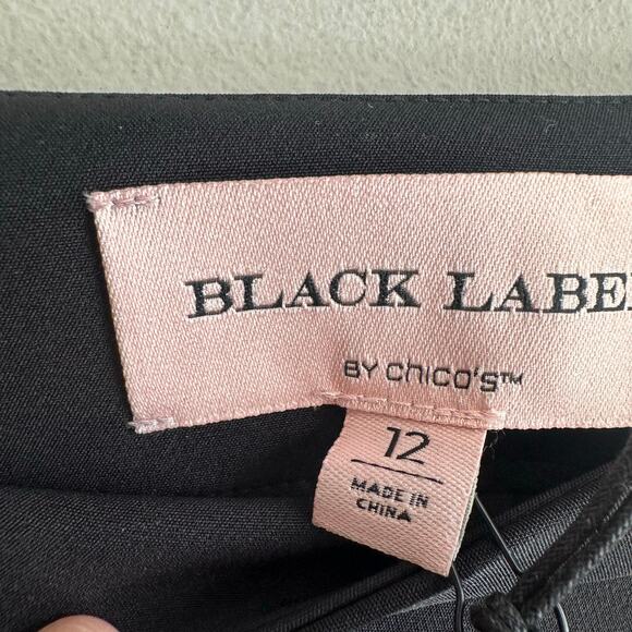 Chico's Black Label Signature Sublime Stretch Maxi Skirt Black 12 NWT - Picture 3 of 8